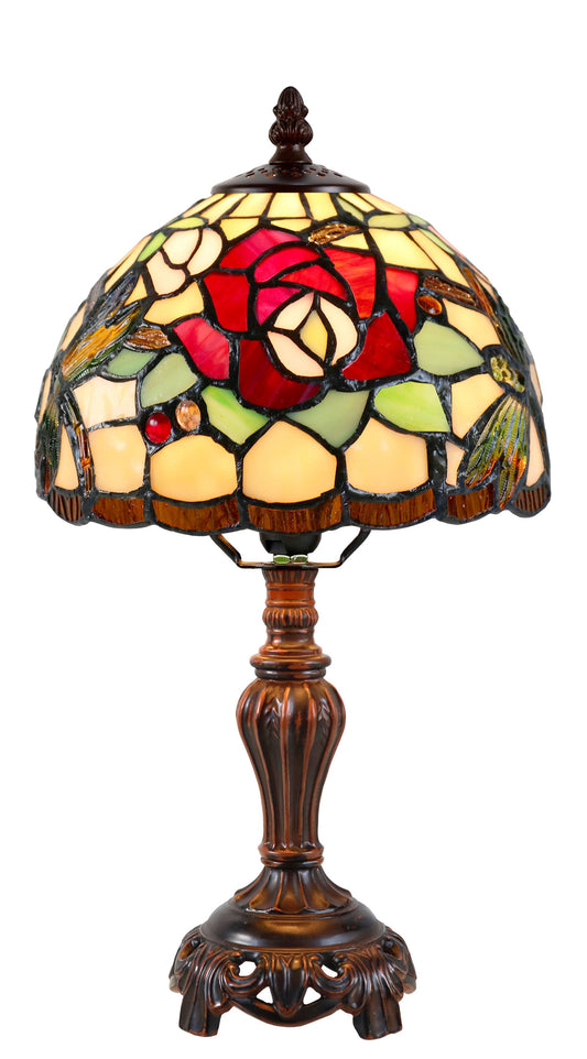 Stunning 8" Dragonfly Style Tiffany Mini Table Lamp