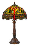 12"  Classical Dragonfly Style Tiffany Bedside Lamp