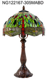 12"  Classical Dragonfly Style Tiffany Bedside Lamp