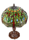 12"  Classical Dragonfly Style Tiffany Bedside Lamp