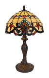 Sale@12" Beige Victorian Style Tiffany Bedside Lamp