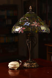 16" Large Flower Trellis Tiffany Table Lamp  with Art Décor Base