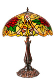 16" Large Red Camellia Tiffany Table Lamp