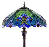 Large 18" Amor Green Victorian Style Tiffany Style Floor Lamp