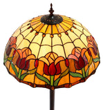 18" Colonial Tulip Style Leadlight Tiffany Floor Lamp