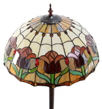 18" Colonial Tulip Style Leadlight Tiffany Floor Lamp