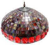 Huge 20" Red GEOMETRIC DOME Tiffany Floor Lamp