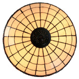 Huge 20" Chandell Rose Tiffany Style Stained Glass Floor Lamp