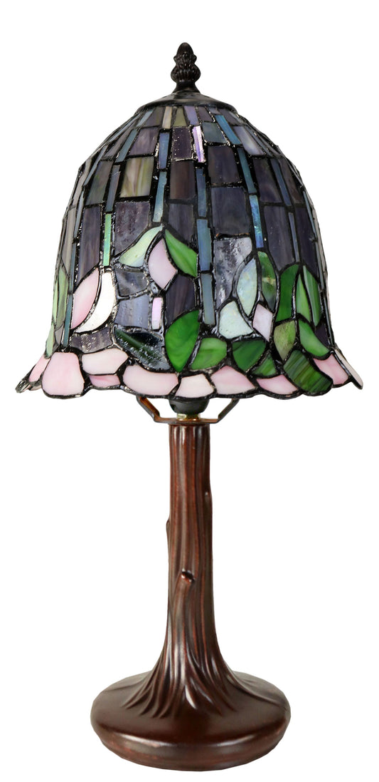 Fabulous  8" Water Lily Style Glass Tiffany Mini Lamp