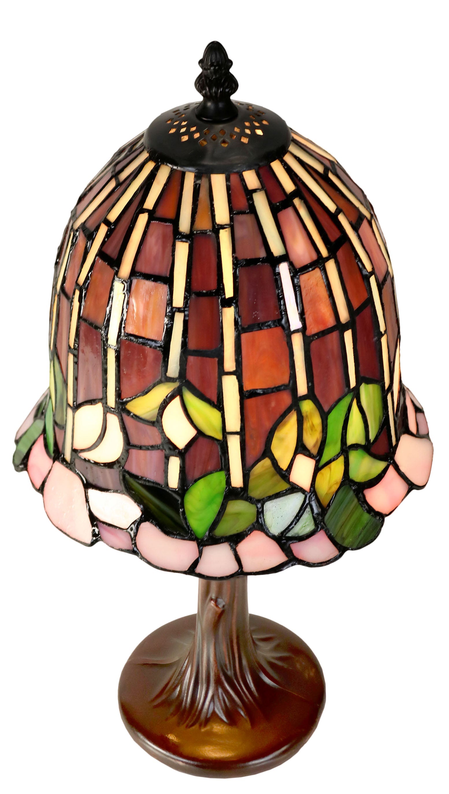 Fabulous  8" Water Lily Style Glass Tiffany Mini Lamp