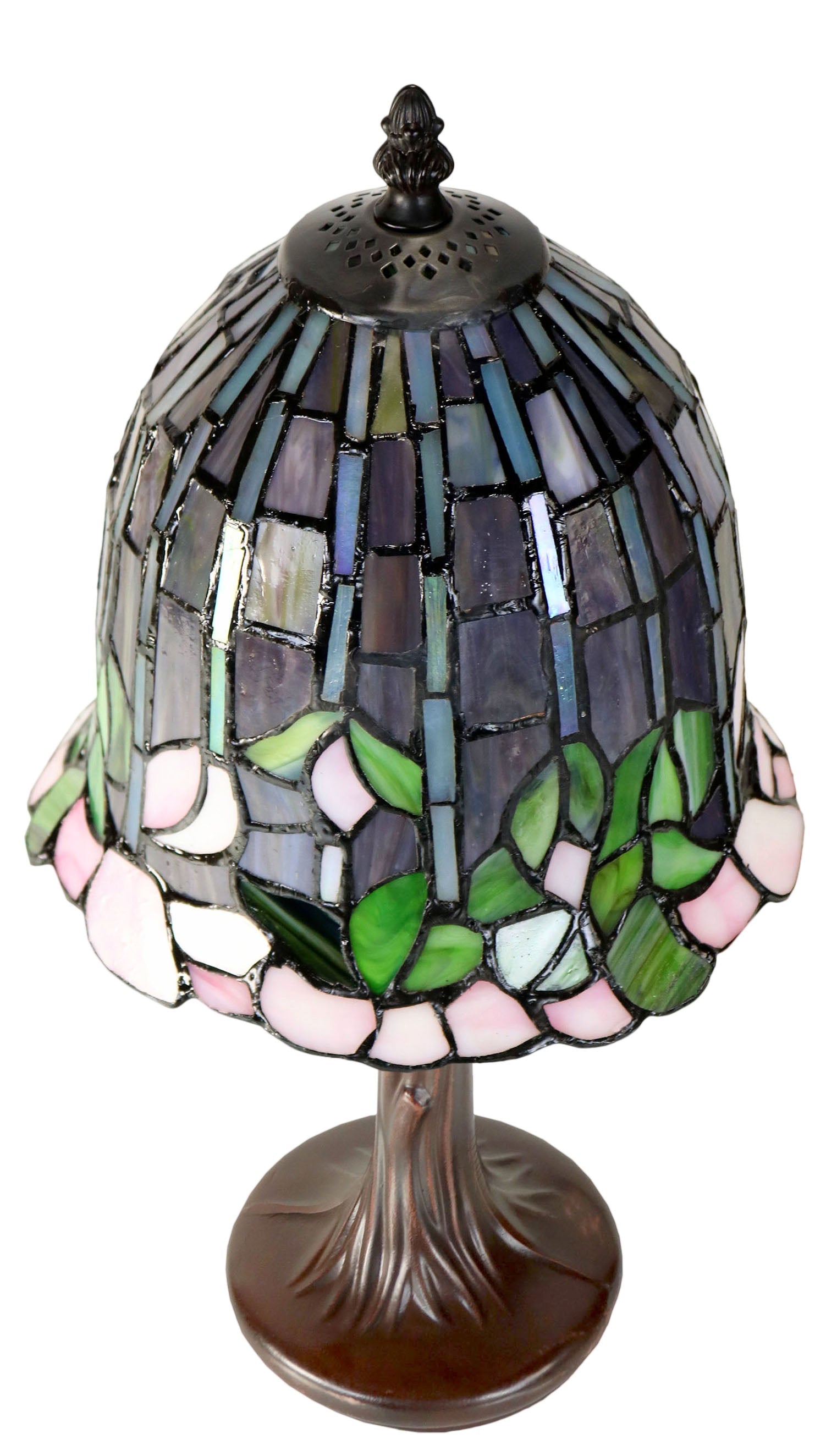 Fabulous  8" Water Lily Style Glass Tiffany Mini Lamp