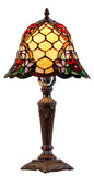 10"  Traditional Alicia Tiffany Style Stained Glass Table Lamp