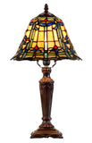 10"  Traditional Dragonfly Tiffany Style Stained Glass Table Lamp