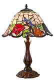 16" Large Dragonfly Rose Tiffany Table Lamp