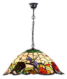 Huge 20" Helmet  Shade Traditional Dragonfly Style Tiffany  Pendant Light Down light