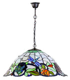 Huge 20" Helmet  Shade Traditional Dragonfly Style Tiffany  Pendant Light Down light