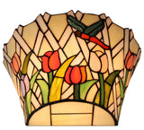 Dragonfly Flying on Tulip Stained Glass Tiffany Wall Light Wall Sconce