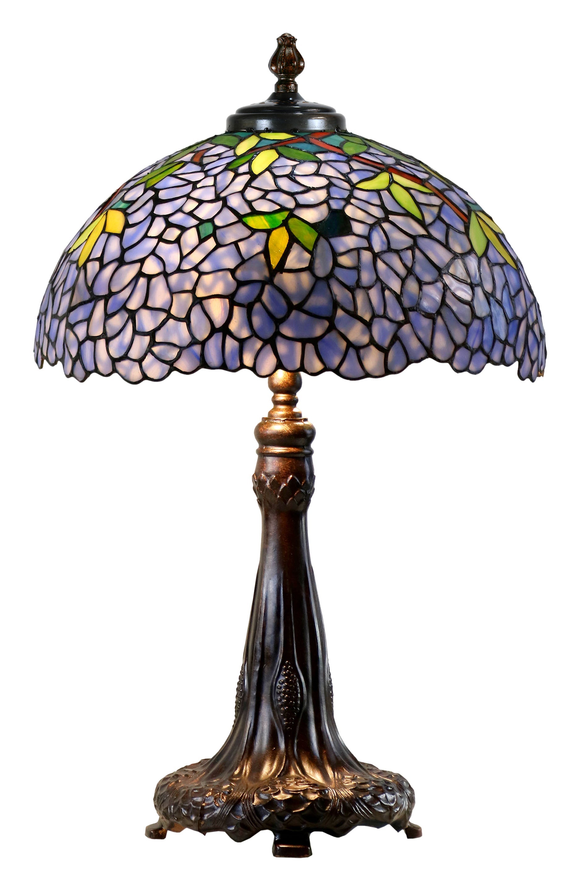 Timeless Collection@Huge 17 inches Blue Wisteria Style Tiffany Table Lamp