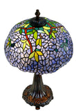 Timeless Collection@Huge 17 inches Blue Wisteria Style Tiffany Table Lamp