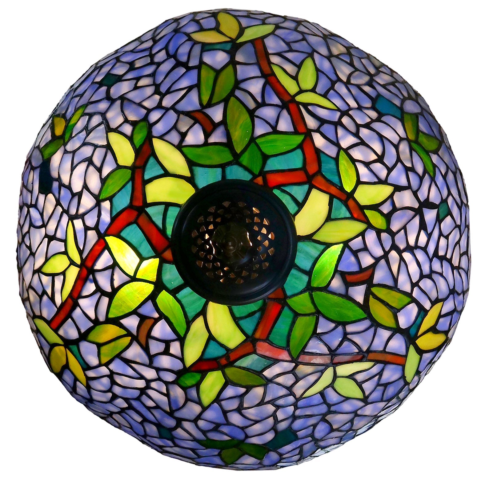 Timeless Collection@Huge 17 inches Blue Wisteria Style Tiffany Table Lamp