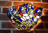 Grady Floral Swirl Tiffany Style Wall Sconce