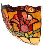 Red Colonial Tulip Style Tiffany Wall Sconces