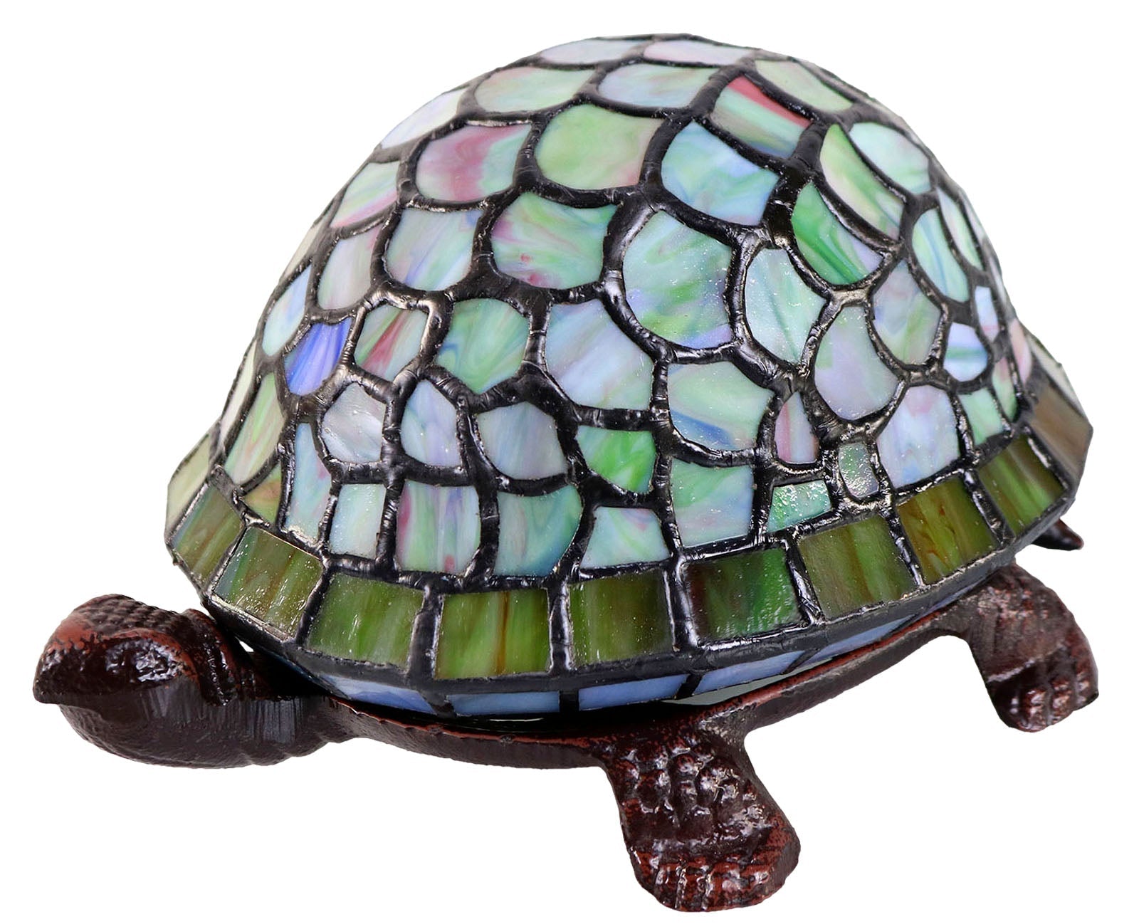 Turtle Lamp Cute Colorful Turtle Tiffany Leadlight Art Deco Stained Glass Accent L ...