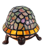 Cute Colorful Turtle Tiffany Leadlight Art Deco Stained Glass Accent Lamp