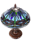 Limited Edition "Exquisite 10" @10” wide Dragonfly Style Tiffany Bedside Lamp