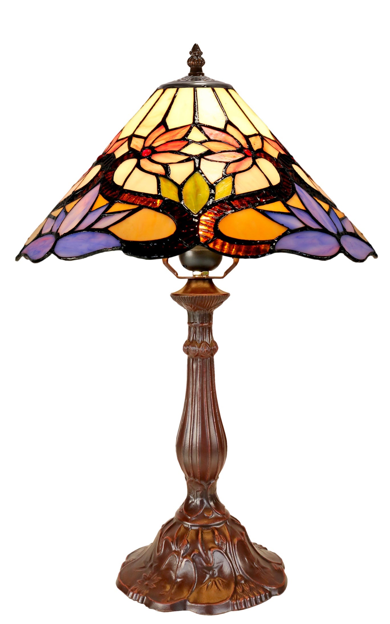 Amazing 12"  Water Lily Style Tiffany Bedside Lamp