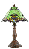 Amazing 12" Green Dragonfly Tiffany Bedside Lamp