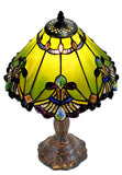 Amazing 12" Green Dragonfly Tiffany Bedside Lamp
