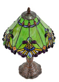 Amazing 12" Green Dragonfly Tiffany Bedside Lamp