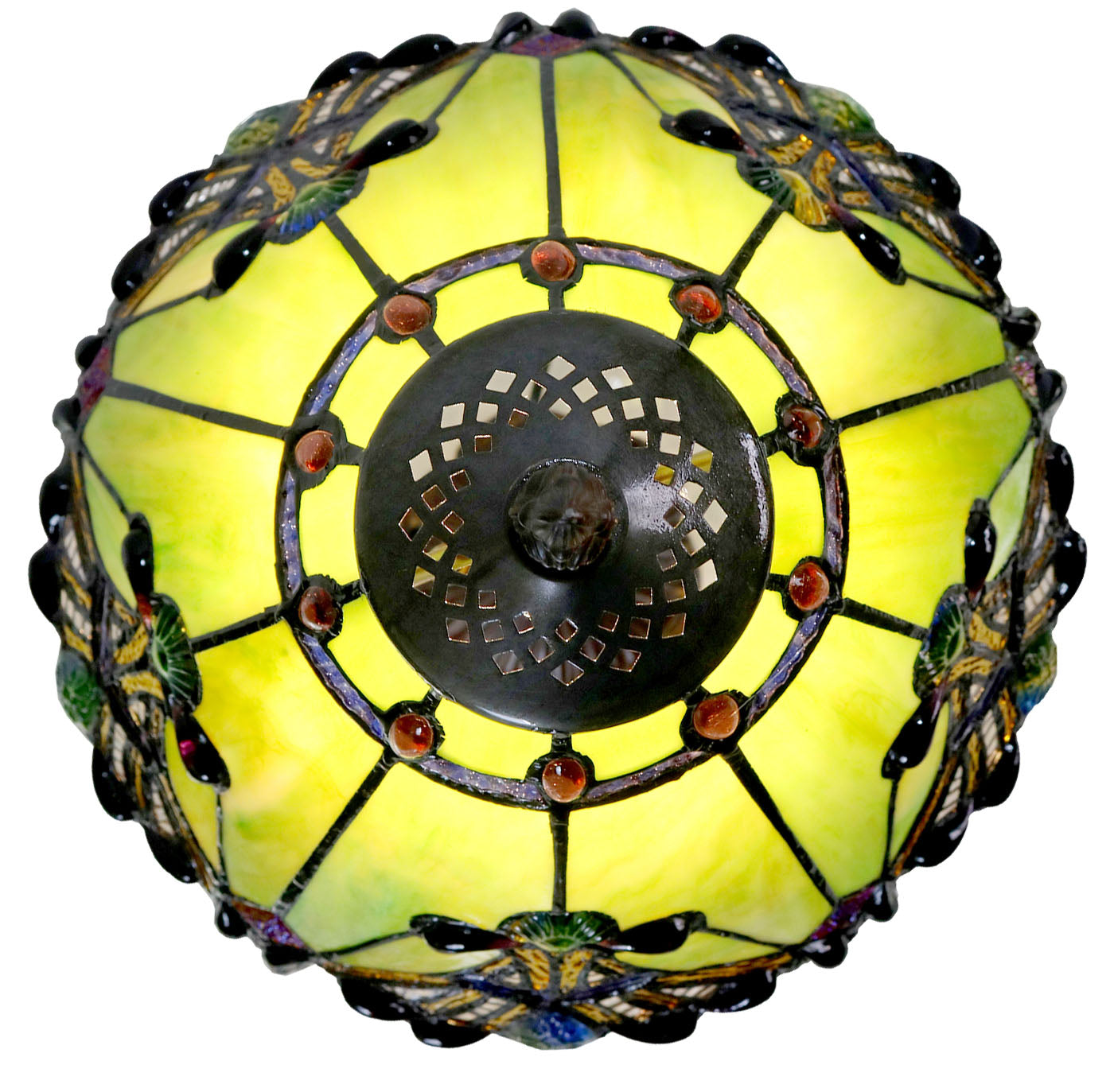 Amazing 12" Green Dragonfly Tiffany Bedside Lamp