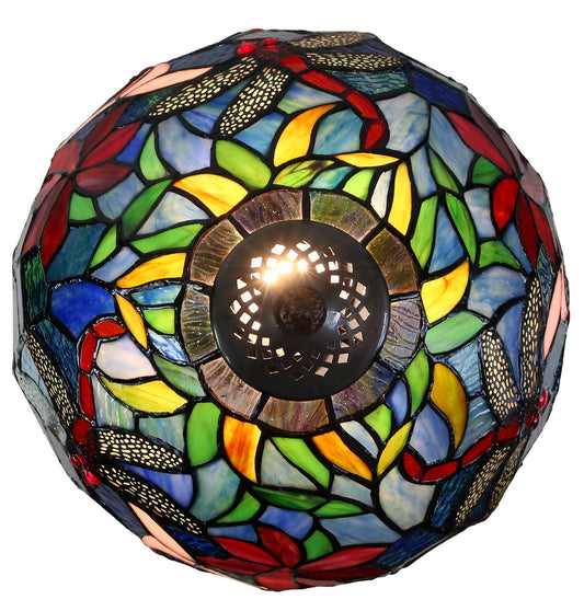 12" Classic Dragonfly Tiffany Bedside Lamp