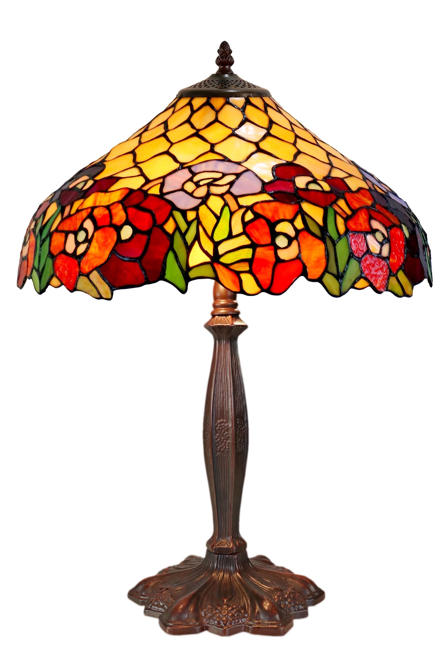 16" Flower Garden Blossom Style Tiffany Table Lamp