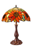 Large 16" Large Sunflower Style Tiffany Table Lamp