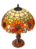 Large 16" Large Sunflower Style Tiffany Table Lamp