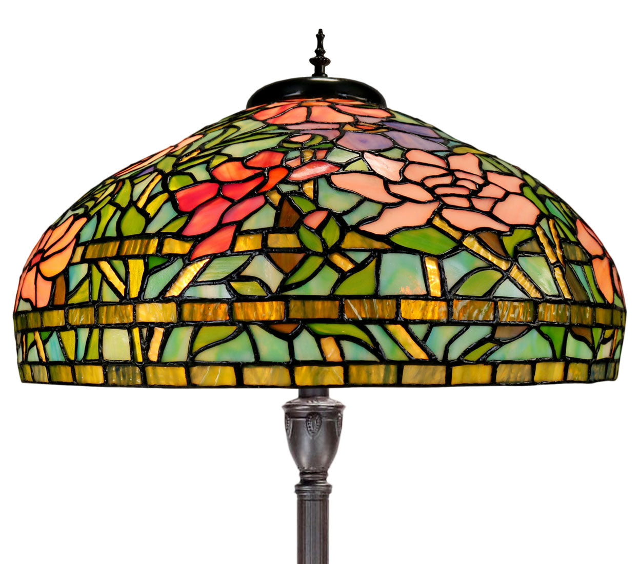 18" Large Peony Tiffany Floor Lamp