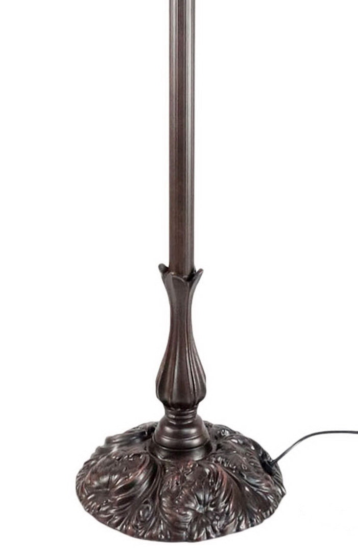 Limited Edition Grand 20" Green Purple Dragonfly Style Leadlight Tiffany Floor Lamp