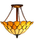 14" Dome style Tiffany  Uplighter Pendant Light