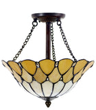 14" Dome style Tiffany  Uplighter Pendant Light