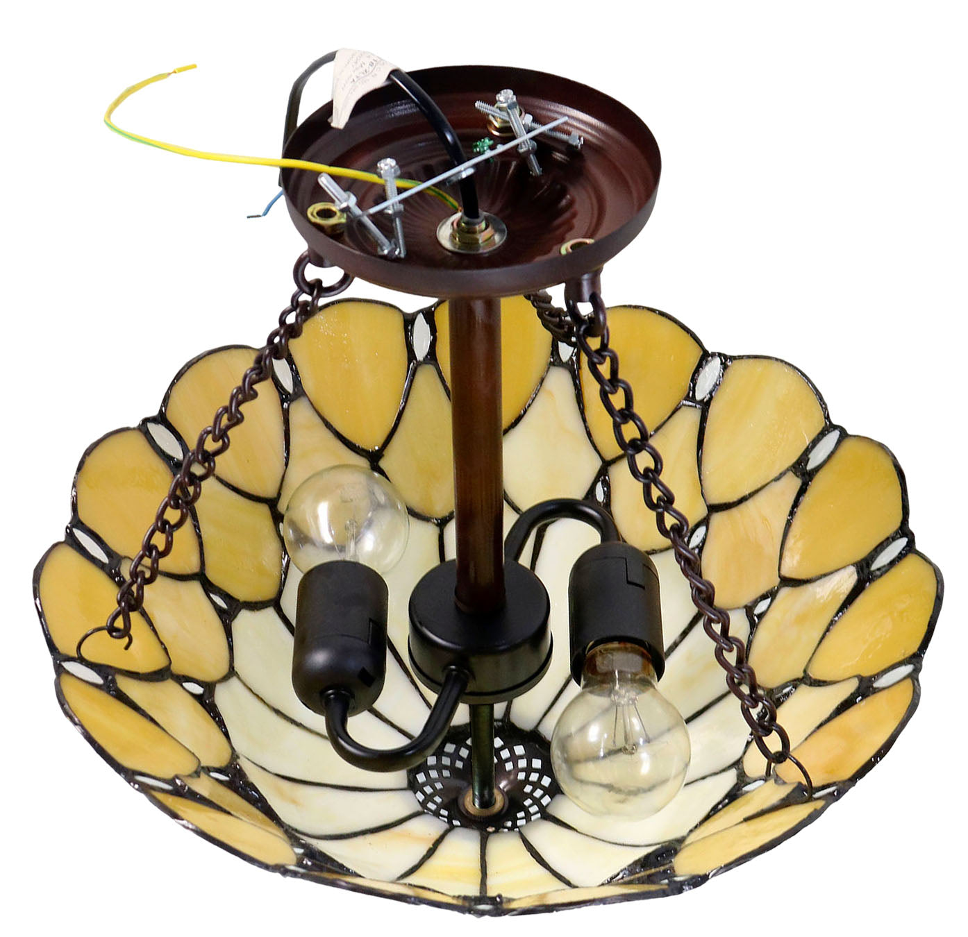 14" Dome style Tiffany  Uplighter Pendant Light