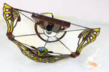 Beige Jewel Carousel Style  Stained Glass Tiffany Wall Light Wall Sconce