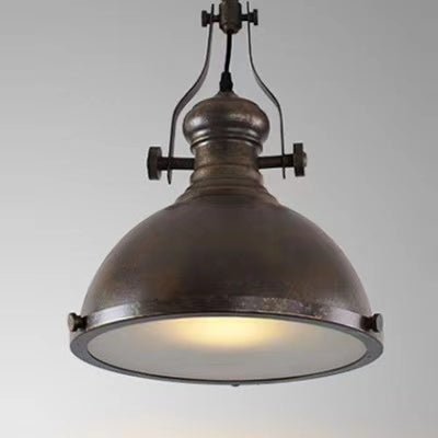 Rustic industrial dome pendant light for Kitchen Island