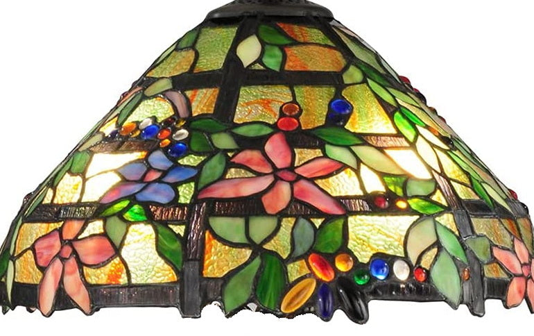 16" Trellis  Fieldstone Style Tiffany  Pendant Light