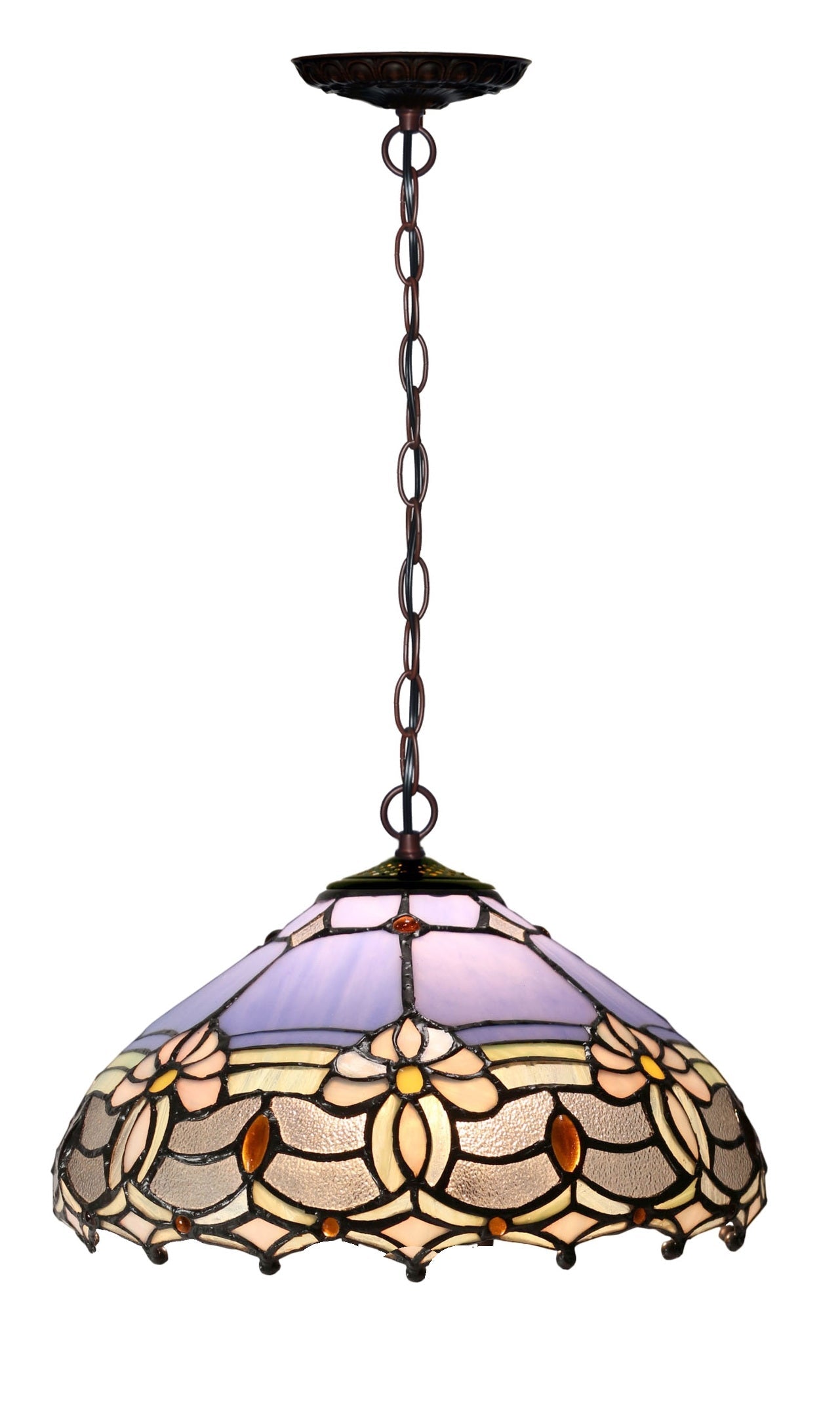 Amazing 12" Waratah Style Stained Glass Tiffany Pendant Light