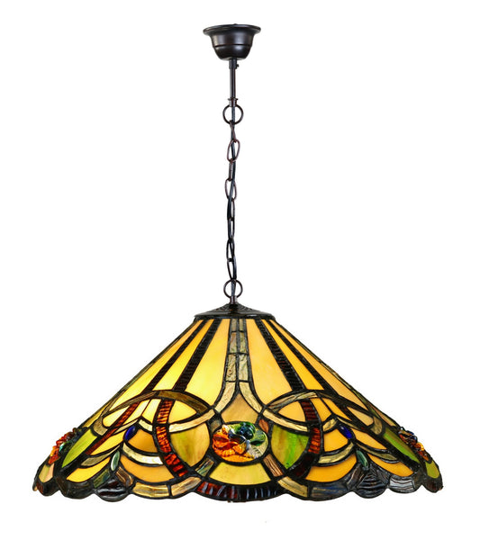 16" Victorian Ribbon Style Tiffany  Pendant Light