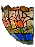 Tulip Tiffany Style Stained Glass Wall Sconce