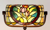 Purple Tulip Style Tiffany Banker Lamp